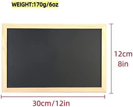 לוח שחור בגודל 12 על 8 אינץ ' עם מסגרת עץ, לוח לציוד לבית הספר