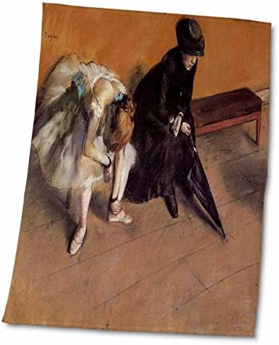 3 דרוז פלורן אמנות מפורסמת - אדגר דגה ציור של בלרינות הממתינות 1882 - מגבות