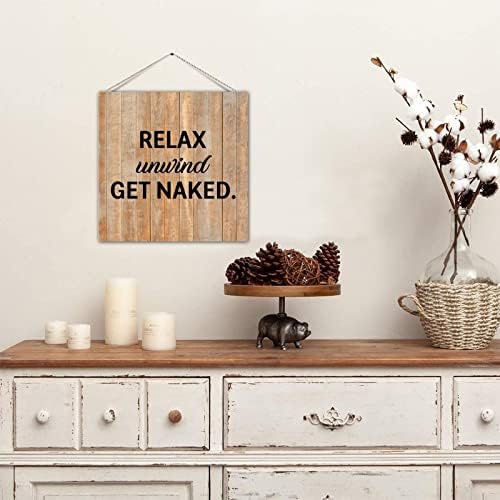 השראה של חווה השראה שלט אמבטיה לוחית להירגע נרגע קבל עץ עירום שלט משפחתי דלת קול קולב שלט קישוטי אמבטיה עתיק