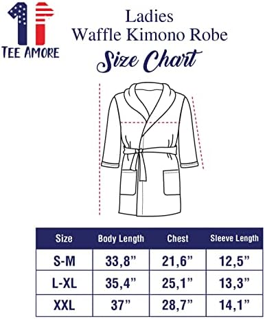 Teeamore Waffle Kimono חלוק בהתאמה אישית מתכונן שושבינה מתנה ספא.