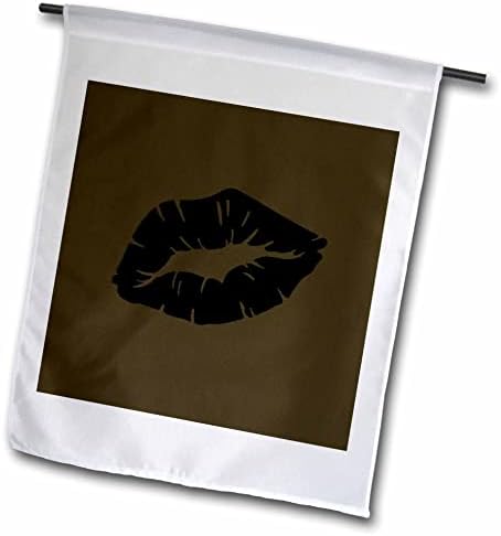 3רוז יפה שפתון שחור נשיקה מבודדת רומנטיקה גותית-דגלים