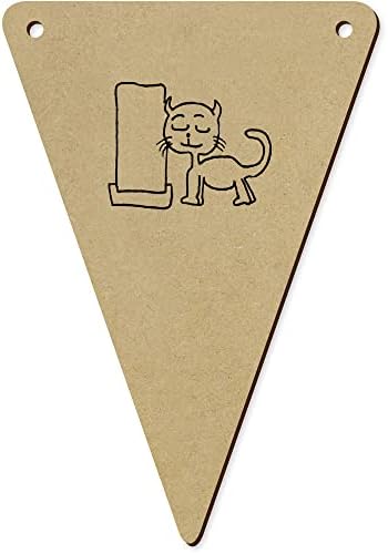 אזידה 5 על 140 מ מ 'חתול בעמוד שריטה' דגלי גבתון מעץ